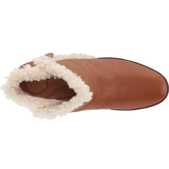 Gentle Souls by Kenneth Cole 'Best' 65mm Zip Cozy Ankle Boot, Cognac - Picture 3 of 7